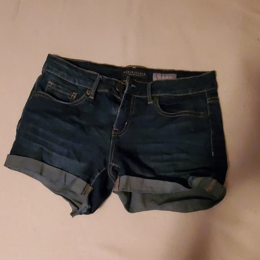 Dark wash shorts